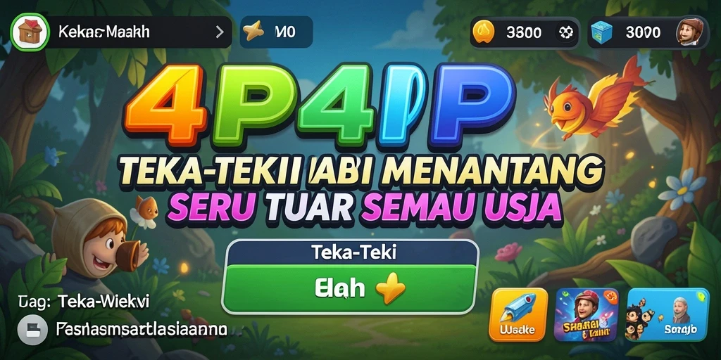 Tampilan antarmuka permainan Teka-Teki 4P4P yang menarik dan interaktif.