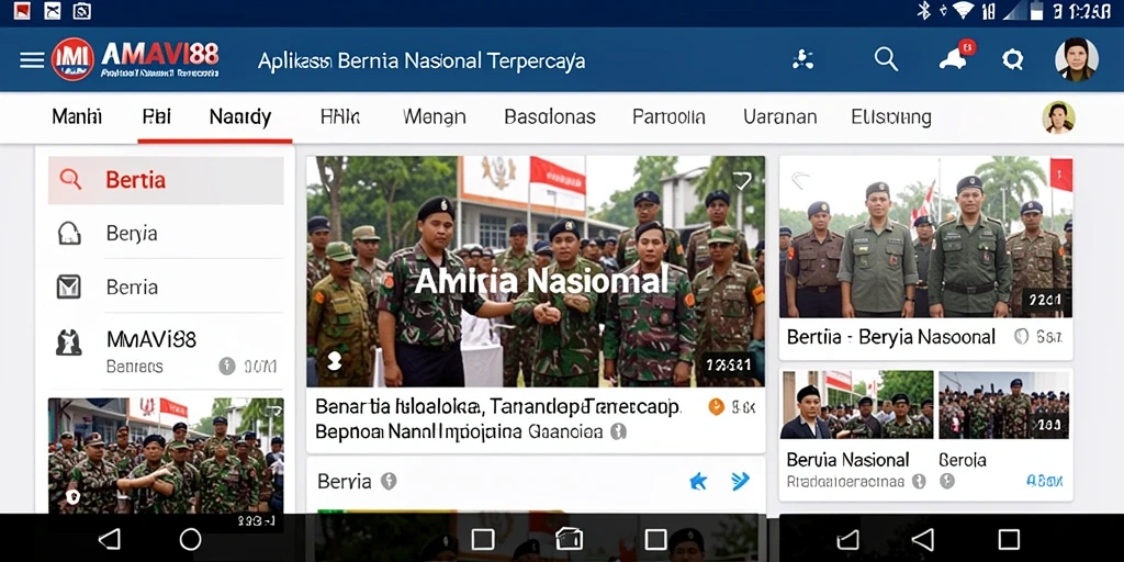 Tampilan antarmuka AMAVI88 untuk berita nasional yang informatif.
