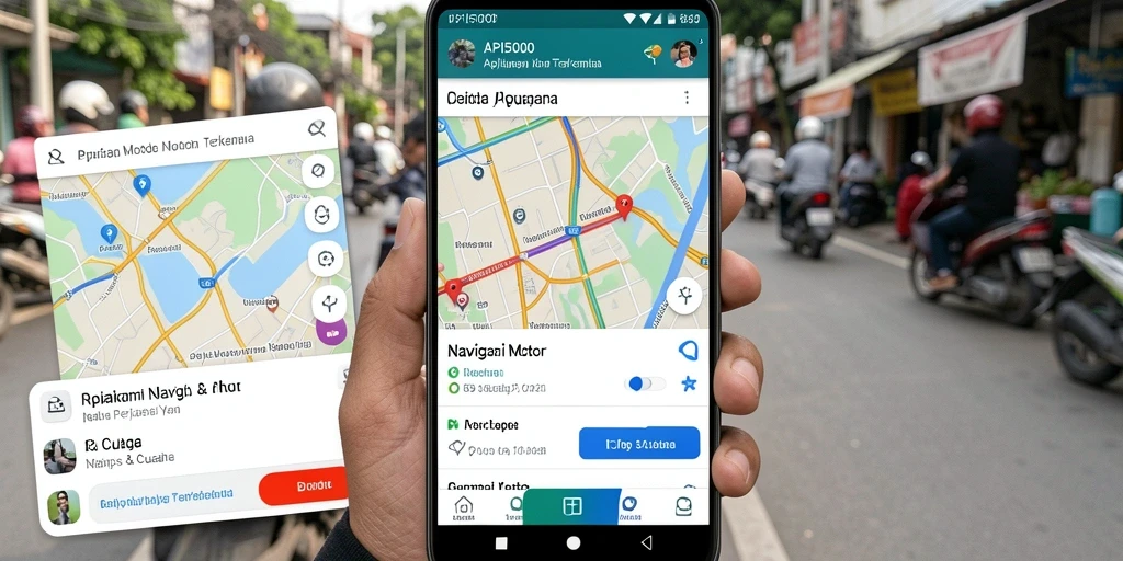 Antarmuka aplikasi API5000 yang user-friendly untuk navigasi motor.