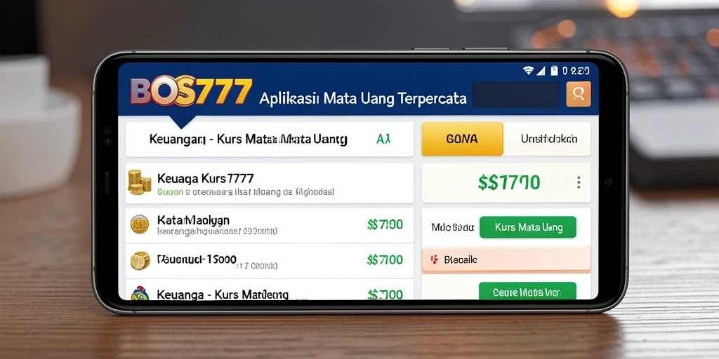 Tampilan antarmuka <strong>BOS777</strong> yang intuitif dengan fitur kurs mata uang.