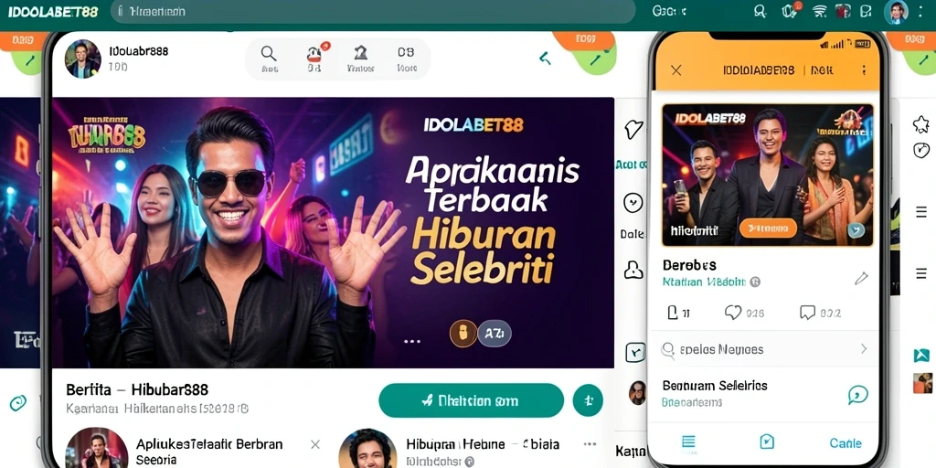 Antarmuka IDOLABET88 menampilkan berita hiburan selebriti terkini.