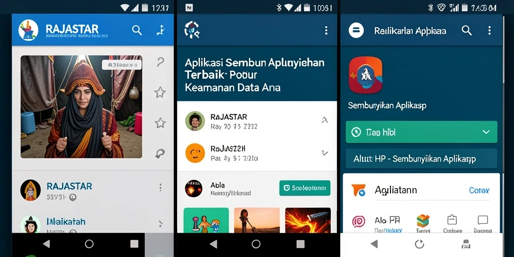 Antarmuka RAJASTAR yang sederhana dan efektif dalam menyembunyikan aplikasi.