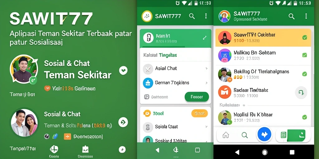 Tampilan antarmuka SAWIT777 yang modern dan intuitif untuk bersosialisasi.
