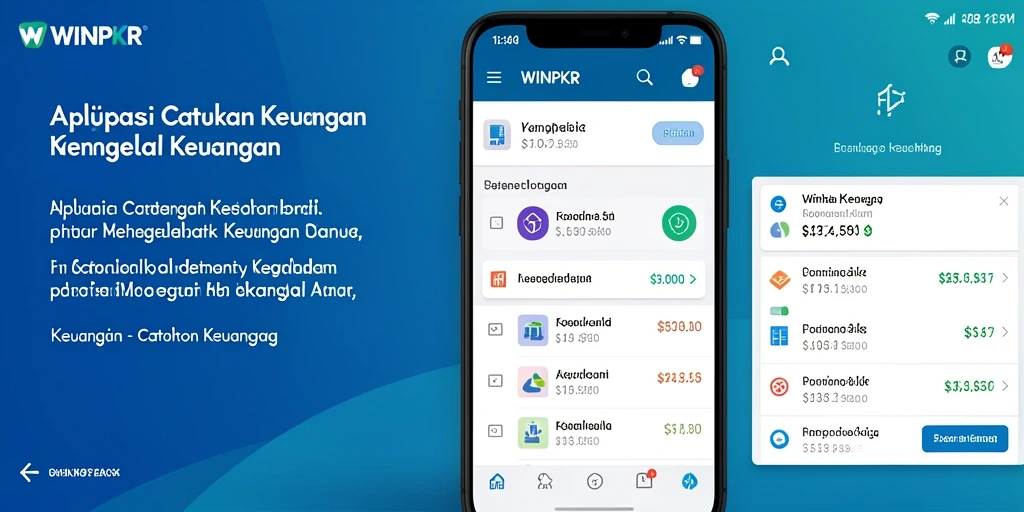 Antarmuka aplikasi WINPKR yang memudahkan pencatatan keuangan.