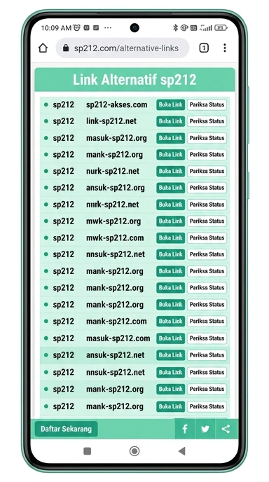 Link Alternatif SP212 untuk Pengguna Android